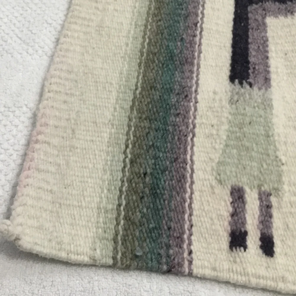Vintage Navajo Inspired YEI Reversible Woven Textile
